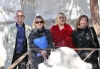 Mikael Jönsson, Barbro Sändh, Cecilia Julin och Lena Ottosson vid Johan Bolins grav.