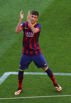 Neymar gjorde Barcelonas båda mål i München.
