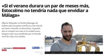 Alberto Hylander intervjuas 3 augusti i Diario Sur.