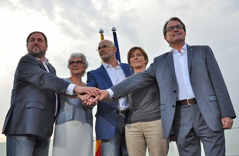 Koalitionen Junts pel Sí ser ut att få majoritet i regionalparlamentet, med stöd av CUP. Foto: CDC