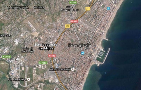 Dådet inträffade i Las Lagunas, som gränsar till Fuengirola. Foto: Google Maps