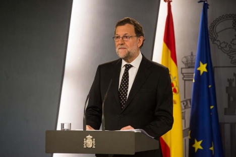 Rajoy anser inte att det är någon idé att i nuläget utsätta sig för en omröstning i parlamentet. Foto: La Moncloa Gobierno de España