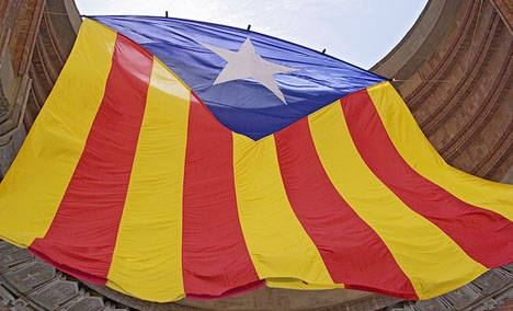 Den katalanska självständighetsflaggan 