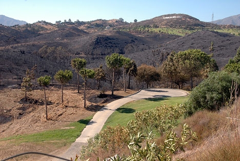 Mijas-Costa har lidit skogsbränder flera somrar i rad. Fotot är från 2014.
