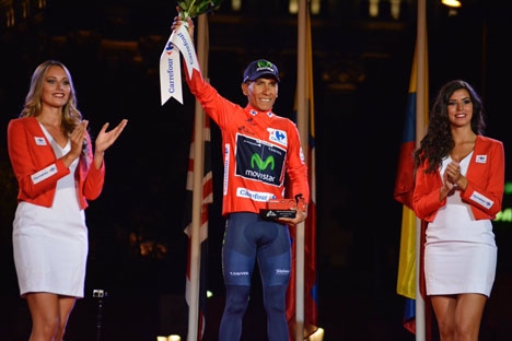 Nairo Quintana vann året Vuelta. Foto: @Movistar_Team