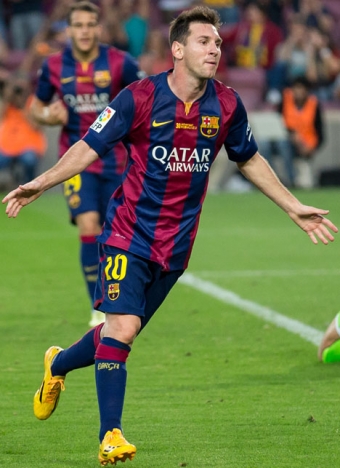 Messi gjorde tre av Barcelonas hela sju mål mot Celtic.
