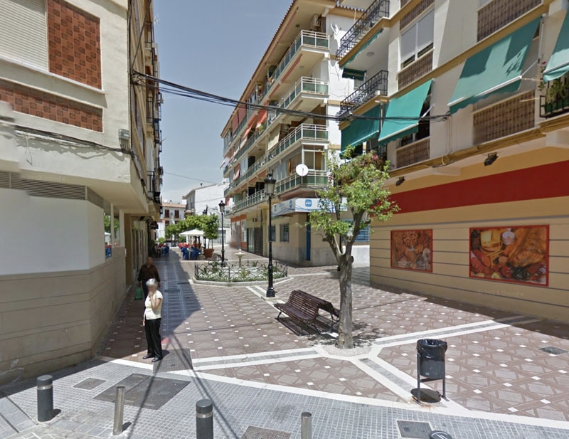 Calle Montera är en gågata i centrala Vélez-Málaga. Foto: Google Maps