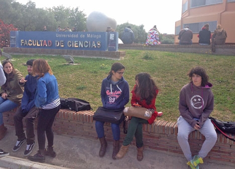 Studenter vid universitet i Málaga.