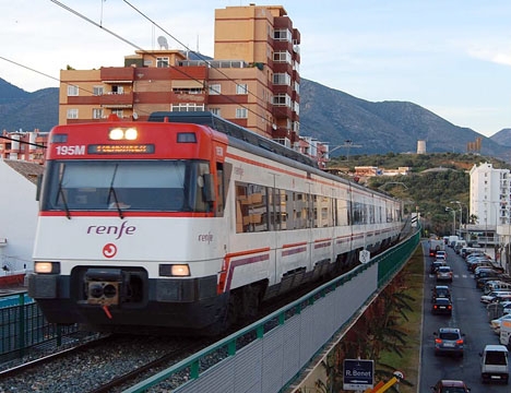 Kusttåget slutar i Fuengirola sedan det invigdes 1971.