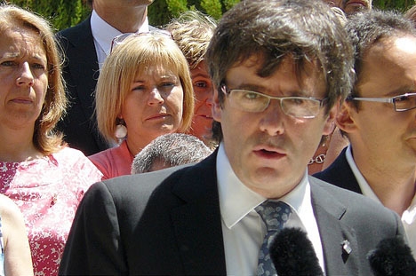 Den katalanske regionalpresidenten Carles Puigdemont efterlyser enskilda förhandlingar med den spanska regeringen, på lika villkor. Foto: Convergència Democràtica de Catalunya