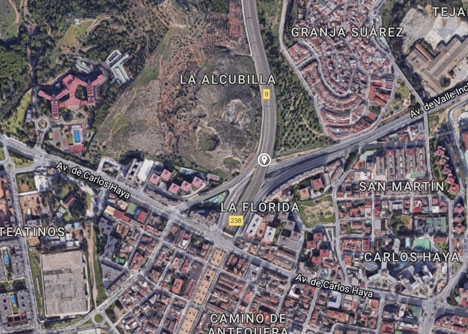 Olyckan inträffade efter tunneln vid Carlos Haya, i norrgående riktning. Foto: Google Maps