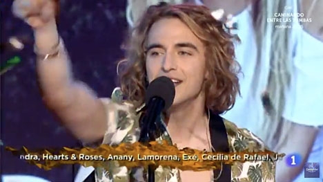 Manel Navarro vann 11 februari den spanska uttagningen till Eurovision Song Contest med minsta möjliga marginal. Foto: RTVE