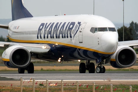 Ryanair-maskin på Sevillas flygplats. Foto: Curimedia/Wikimedia Commons