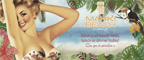 Restaurang Mahiki annonserar en mängd aktiviteter på sin hemsida, men strandrestaurangen har ej tillåtits öppna.
