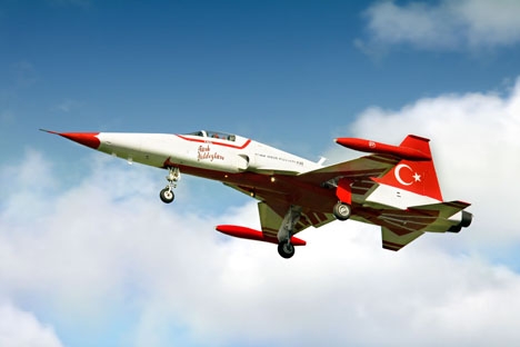 Planet tillhör turkiska flygförsvarets uppvisningsskvadron 
