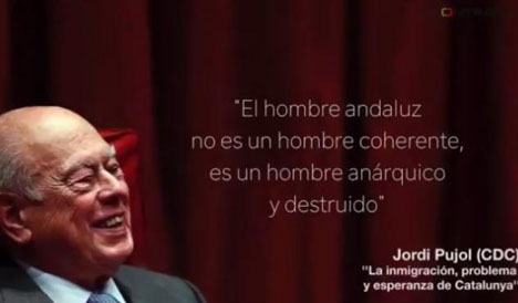 Partido Popular har tagit fram en propagandavideo med nedlåtande citat från katalaner om andra spanjorer.