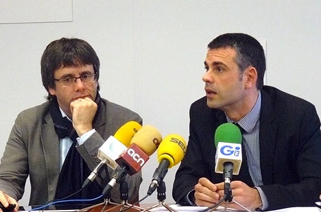 Santi Vila (till höger) har varit en av Puigdemonts närmaste medarbetare. Foto: Convergencia de Catalunya