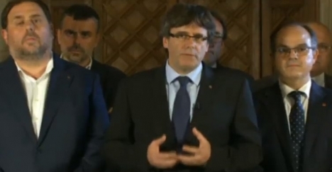 Carles Puigdemont och sju medlemmar av hans avsatta regering misstänks planera att upprätta en exilregering i Belgien. Foto: Generalitat de Catalunya