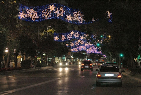 Julbelysningen vid Alamedaparken i Marbella kommer i år med musikspel.