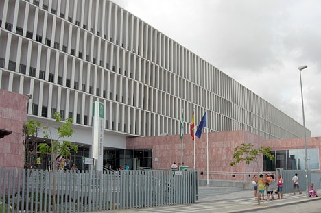 Händelsen inträffade i justitiepalatset i Málaga.