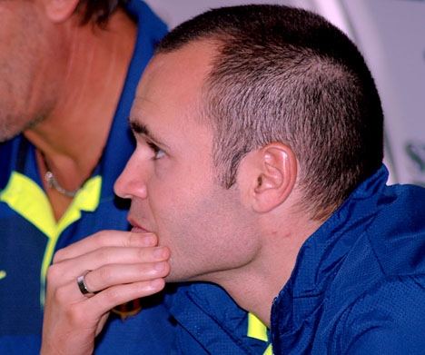 Andrés Iniesta fotograferades av Sydkusten i La Rosaledastadion bara månader efter hans legendariska mål mot Chelsea.