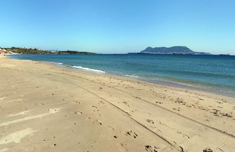 Dramat inträffade vid stranden Getares, utanför Algeciras. Foto: Google Maps