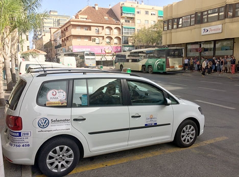 Kvinnan tog en taxi från centrala Fuengirola och ska ha antastat chauffören. ARKIVBILD