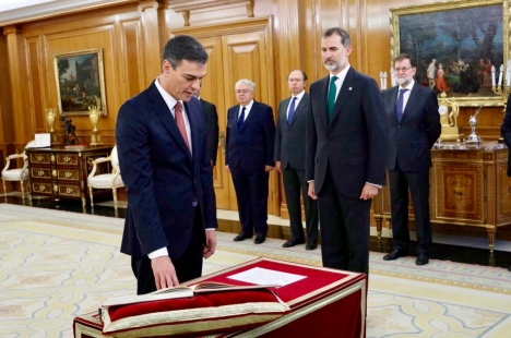 Pedro Sánchez lovar presidenteden som den sjunde i modern spansk historia. Foto: Casa de S. M. El Rey