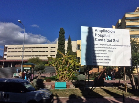 Utbyggnaden av sjukhuset Costa del Sol står still sedan 2010.