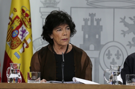 Regeringens kommunikationsansvariga María Isabel Celaá.