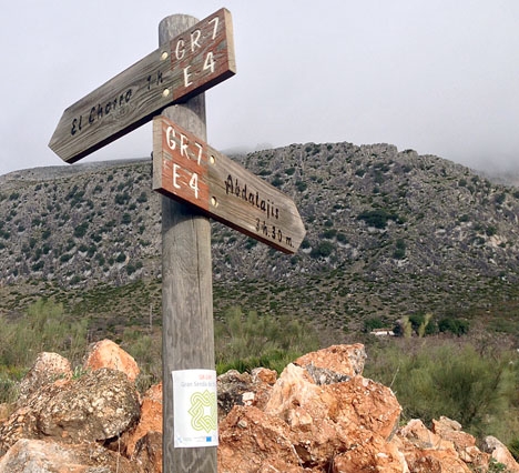 Málagaprovinsen har 1 350 kilometer skyltade vandringsleder.