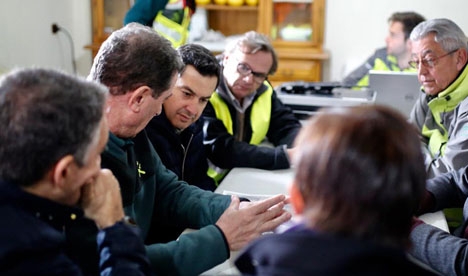 Den nya andalusiska regionalpresidenten Juanma Moreno, som själv är från Málagaprovinsen, besökte räddningsplatsen endast timmar efter att han 18 januari utnämndes till sin nya post. Foto: Junta de Andalucía