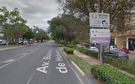 Det första gripandet skedde vid en poliskontroll på Avenida Principe Alfonso de Hohenlohe. Foto: Google Maps