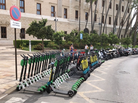 Sparkparkering i centrala Málaga.