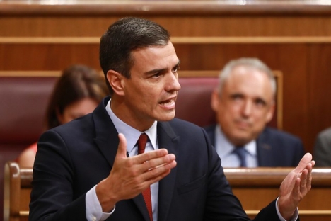 Pedro Sánchez är beroende av rösterna från Unidas Podemos om han ska bli omvald.