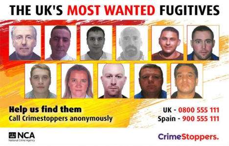 Den senaste efterlysningen omfattar elva britter som misstänks gömma sig i Spanien.