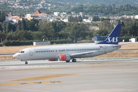 SAS-flyg på Málaga flygplats. ARKIVBILD