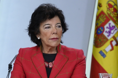 Utbildningsministern Isabel Celaá är en av de största motståndarna till att öppna skolorna före sommaren.