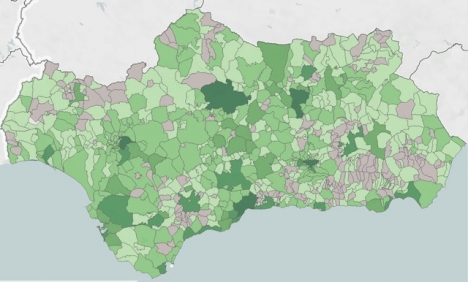 Antalet nya smittfall på Costa del Sol är nu minimalt. Källa: Junta de Andalucía