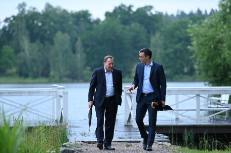 Trots personligt möte på Harpsund lyckades Pedro Sánchez och Stefan Löfven ej nå ett gemensamt ställningstagande i frågan om EU:s krispaket.