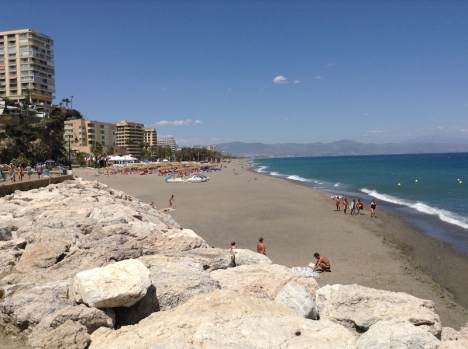 Playa La Carihula i Torremolinos.