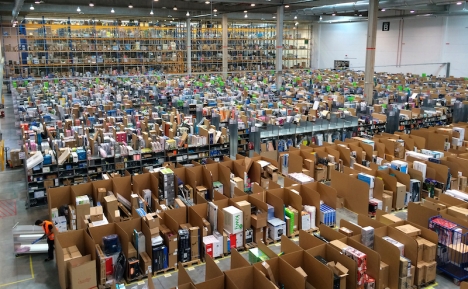 Amazons logistikcentrum i San Fernando de Henares, Madrid.
