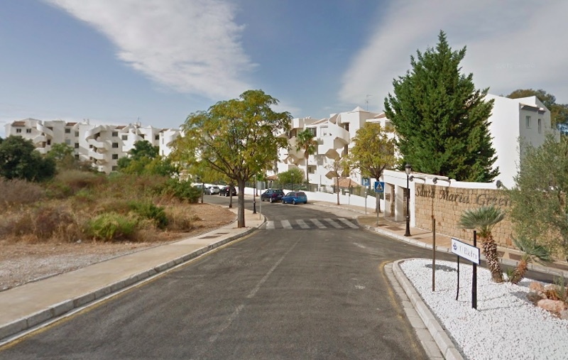 Santa María Green Hill byggdes under byggboomen på Costa del Sol och är ett illegalt bygge utan inflyttningslicens. Foto: Google Maps
