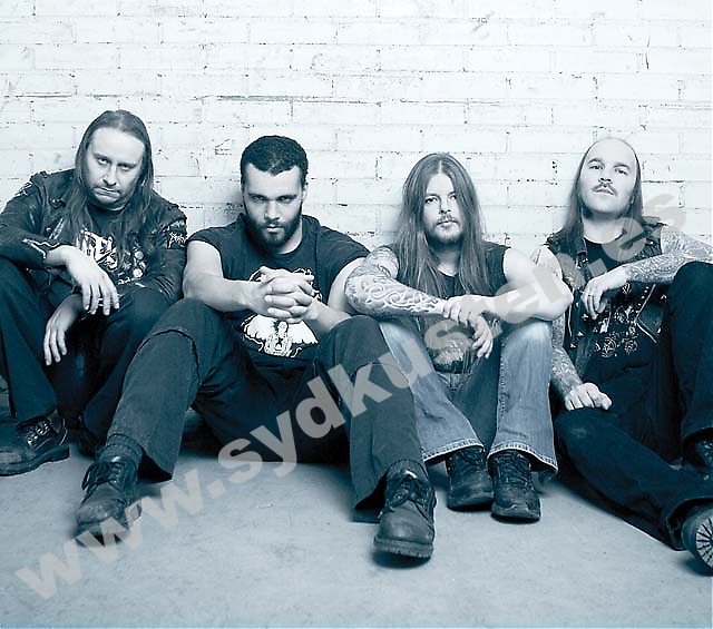 Svenskarna LG Petrov, Alex Hellid, Nico Elgstrand och Peter Stjärnvind (som ersätts på Spanienturnén av Olle Dahlstedt) i hårdrocksbandet Entombed, spelar i Benalmádena den 13 maj. Foto: Morgan Norman