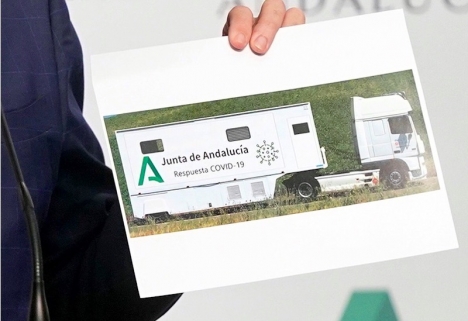 Regionalmyndigheten introducerar åtta mobila enheter för att genomföra masstestningar i Andalusien. Näst på tur står Manilva. Foto: Junta de Andalucía