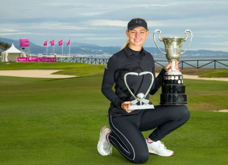 Segern på Guadalmina Golf var Emily Kristine Pedersens tredje raka på den europeiska damtouren. Foto: @spanishopen