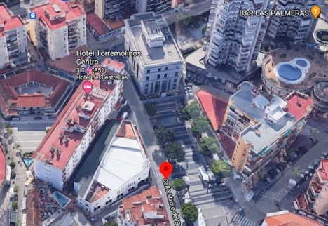 Skjutningen inträffade på Plaza Pablo Ruiz Picasso, i centrala Torremolinos. Foto: Google maps