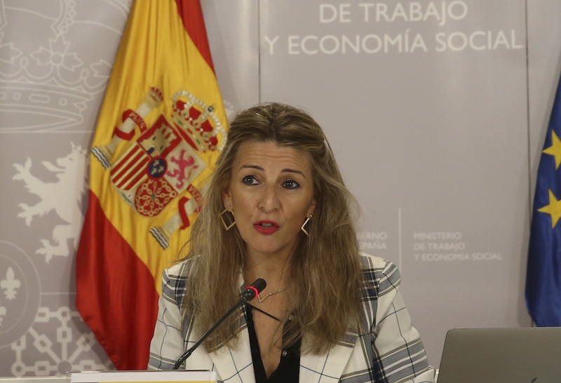 Arbetsministern Yolanda Díaz.