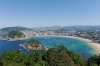 Playa de la Concha, i San Sebastián i Baskien.