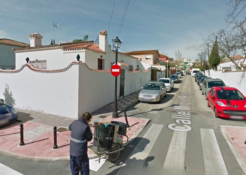 Olyckan inträffade 2015 på Calle Miguel Ángel i Fuengirola. Foto: Google maps
